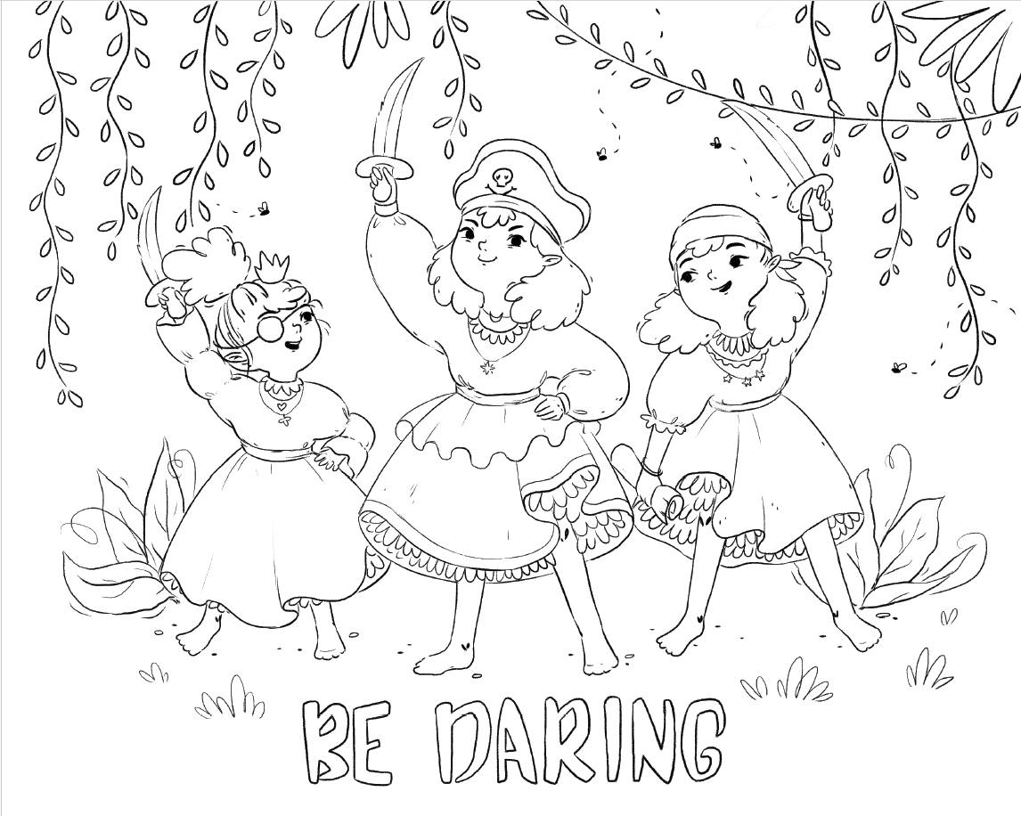 Princess Pirates Coloring Pages